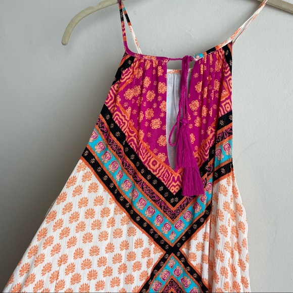 MINKPINK AFRICAN TRANCE TASSEL TIE SWING DRESS - Picture 9 of 11